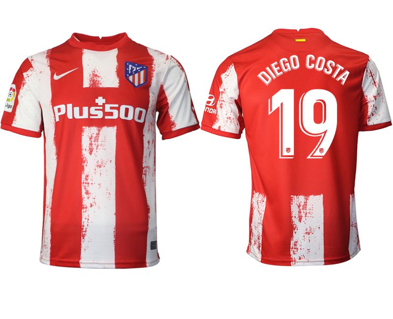Men 2021-2022 Club Atletico Madrid home aaa version red #19 Nike Soccer Jersey